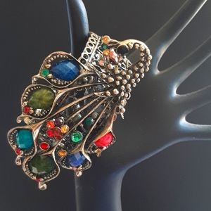 Elaborate Peacock Fashion Statement Bracelet New